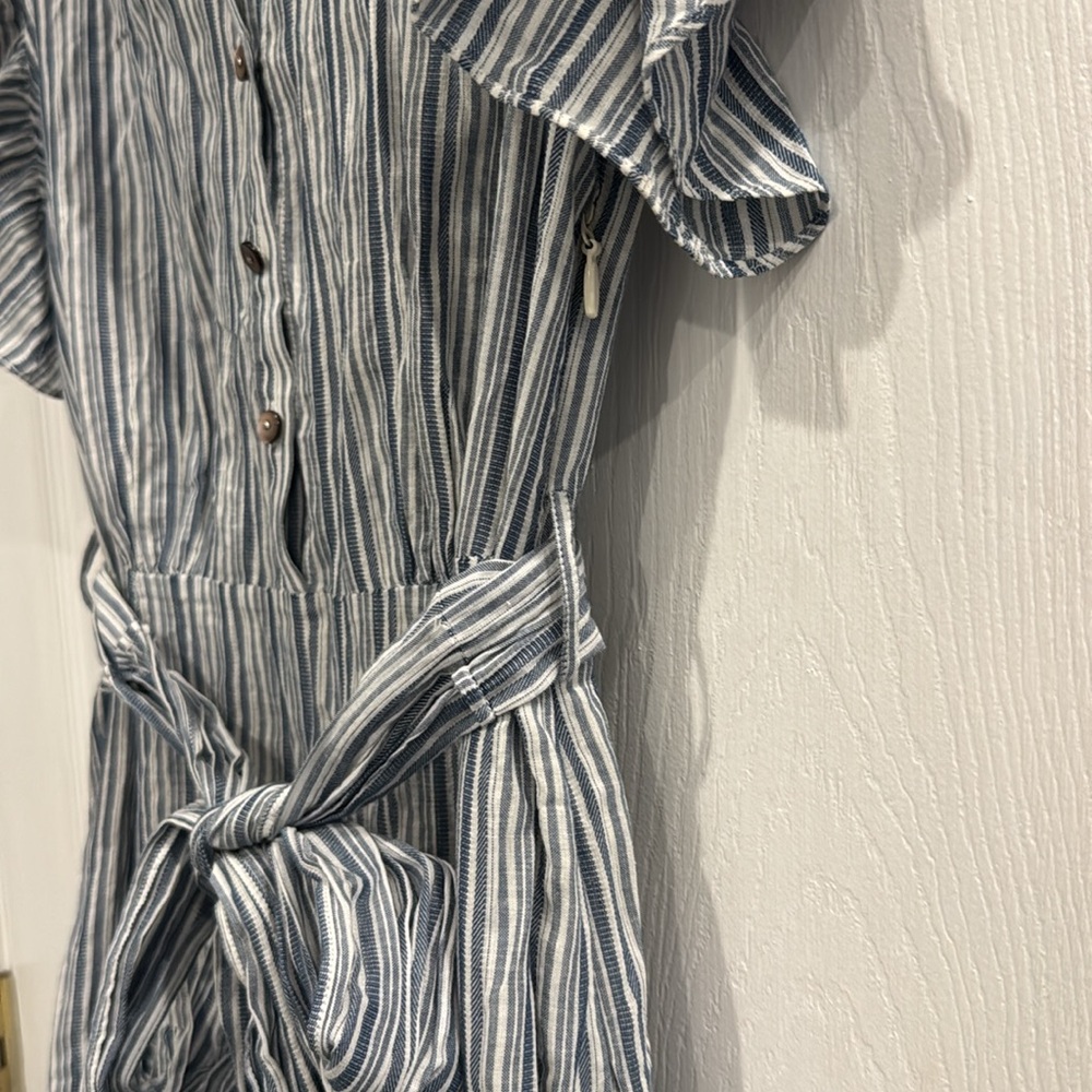 Rebecca Taylor Striped Ruffle Dress - Picture 4 of 12